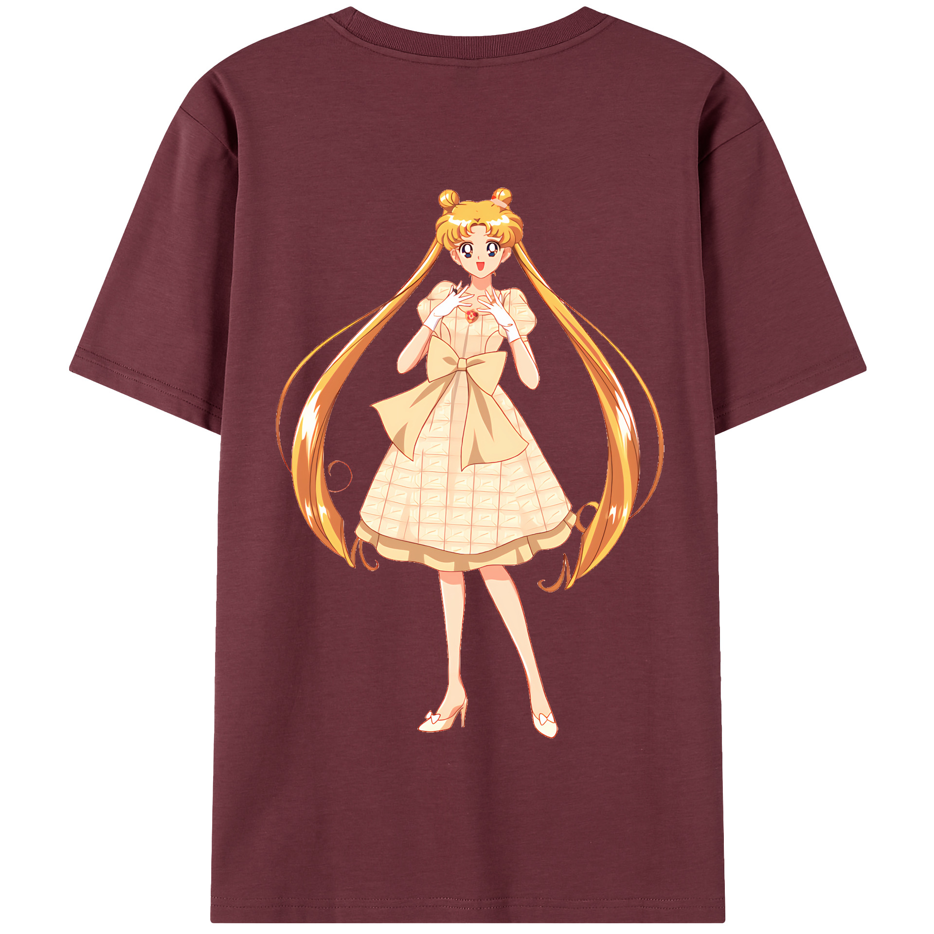 （画像用） 美少女戦士セーラームーン 愛野 美奈子 あいの みなこ Sailor Moon Aino Minako 綿100％半袖Tシャツ（背面プリント）